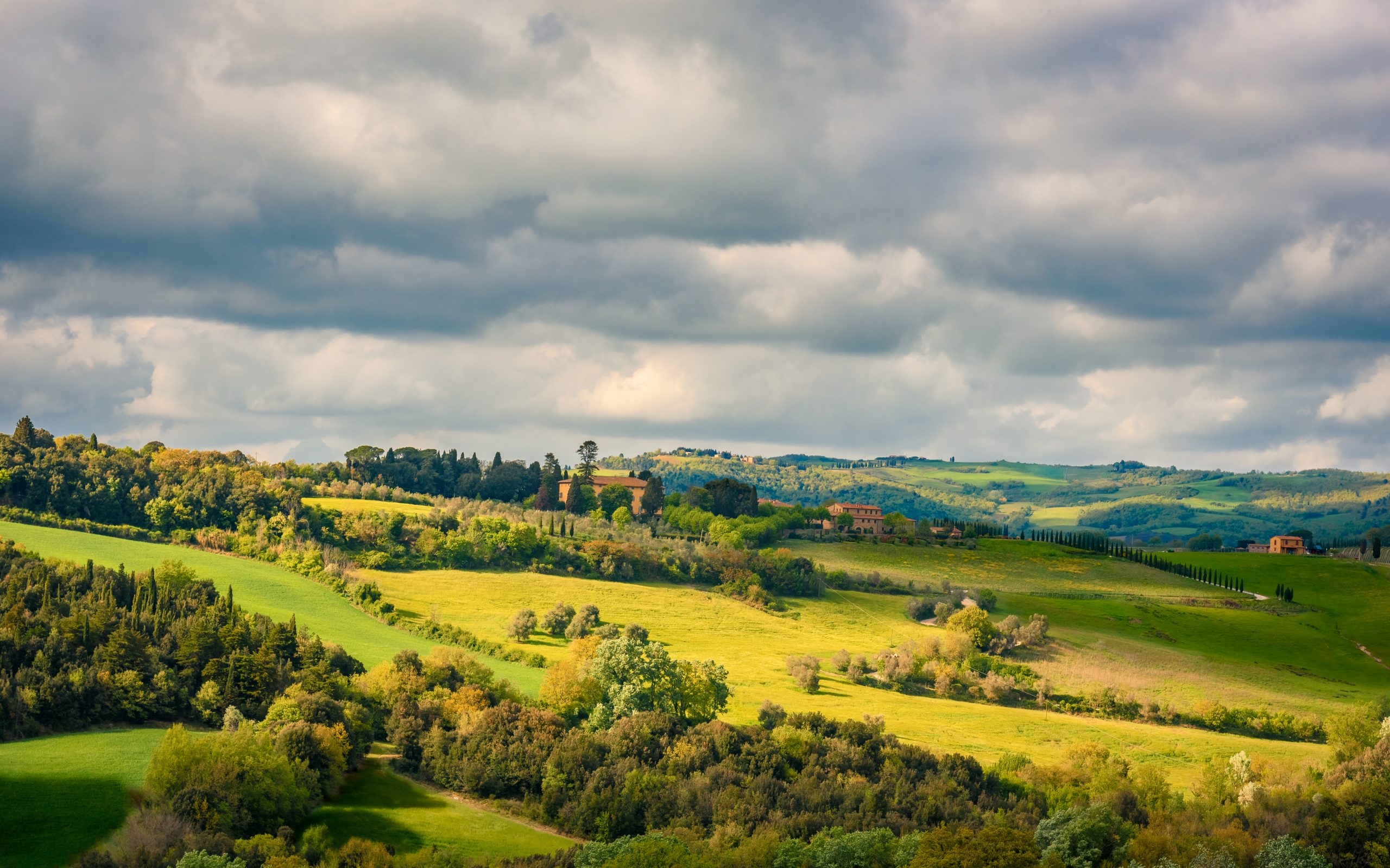 Scenic view of the countryside near Volterra, Tuscany, Italy